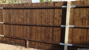 featheredge fence with concrete posts