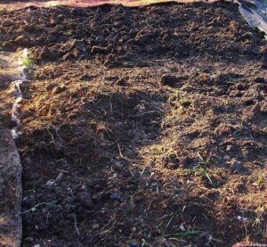 roughly dug soil