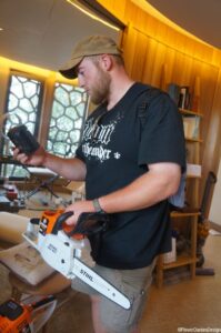 Nathan and quiet tools, inside treehouse, hampton court flower show, hampton court flower show 2014