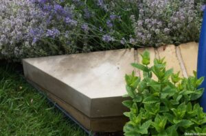 stone end stop to brick wall, breath of fresh air garden, summer gardens, show garden, RHS Hampton Court Flower Show 2016