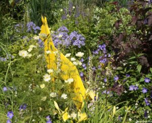 yellow dog, dogs trust garden, show garden, RHS Hampton Court Flower Show 2016